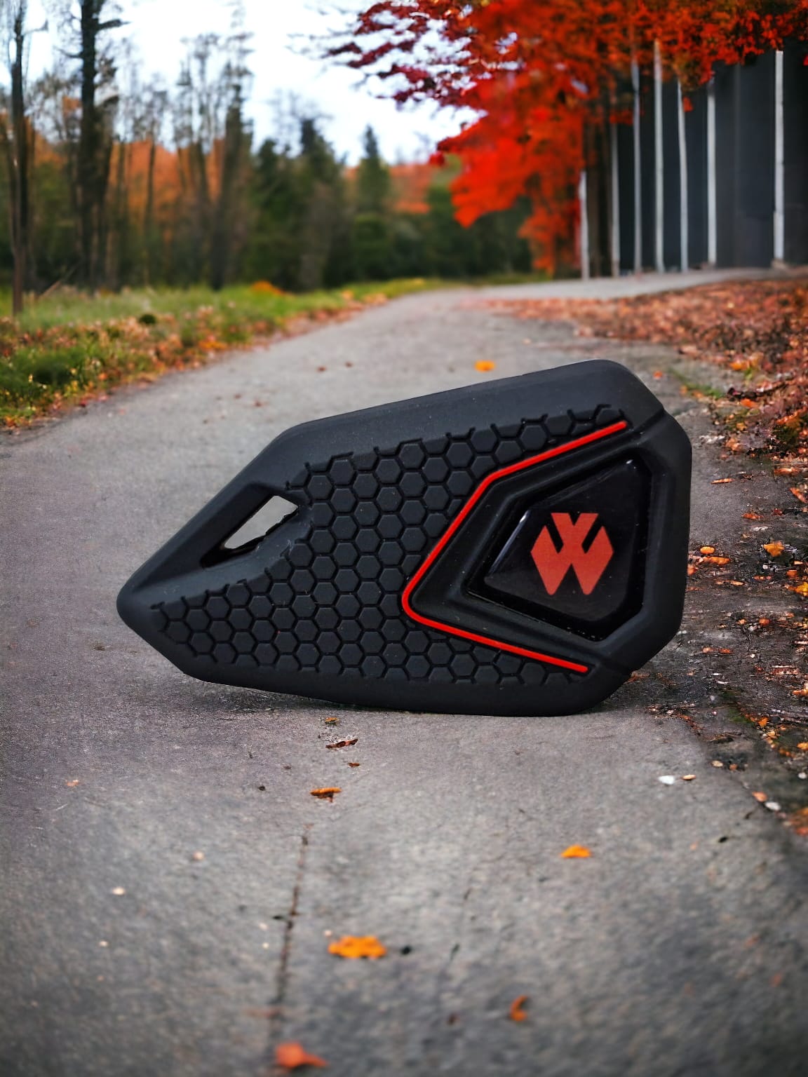 Bike Flip Key with silicone cover for Bajaj Discover / Pulsar 150 – Red Logo