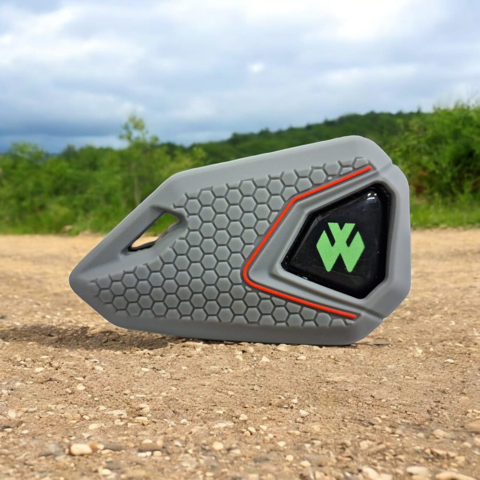 Bike Flip Key with silicone cover for Bajaj Discover / Pulsar 150 – Green Logo