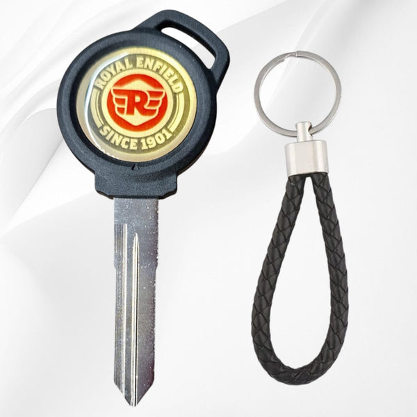 Royal Enfield D/L Right original key with keyring