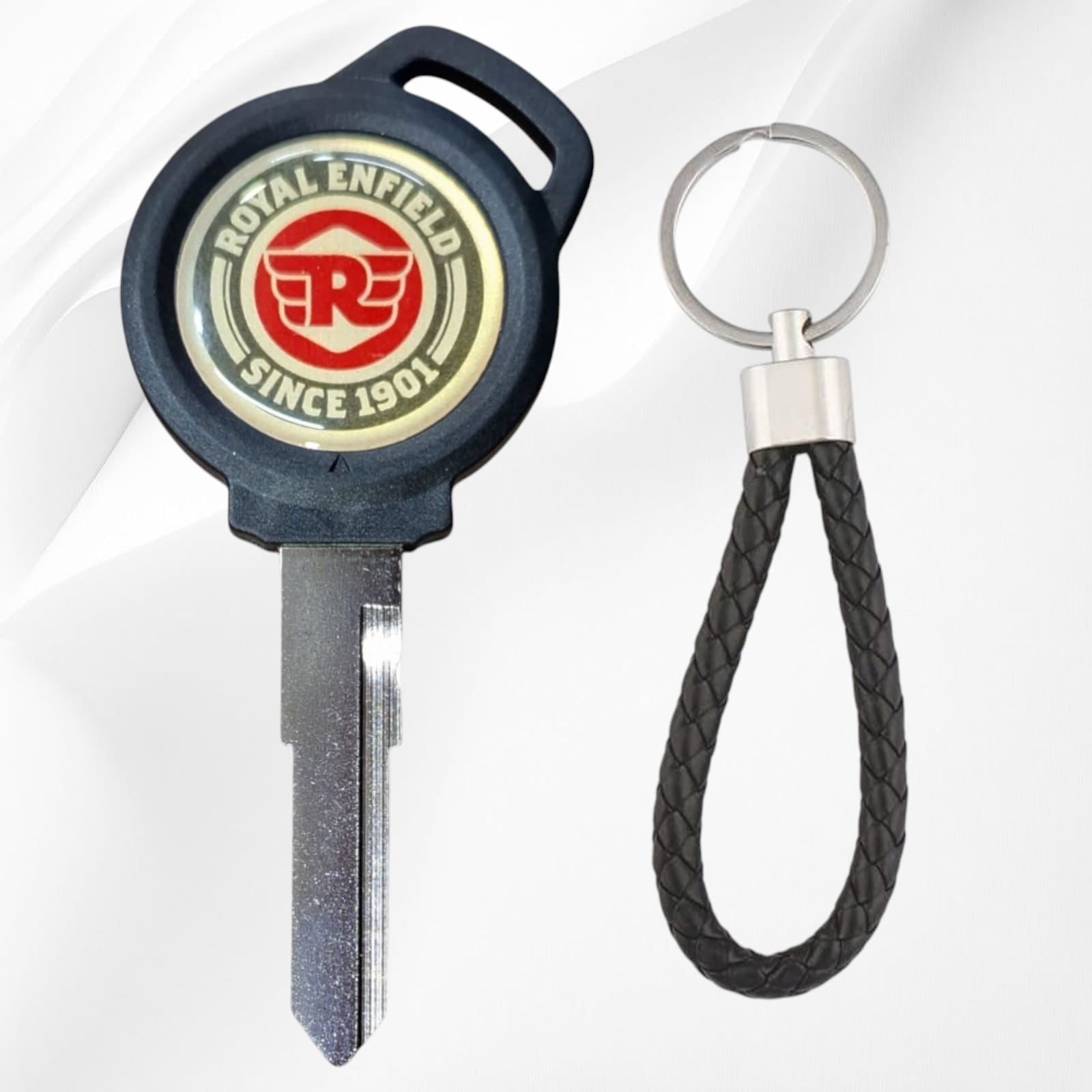 Royal Enfield S/L Left original key with keyring