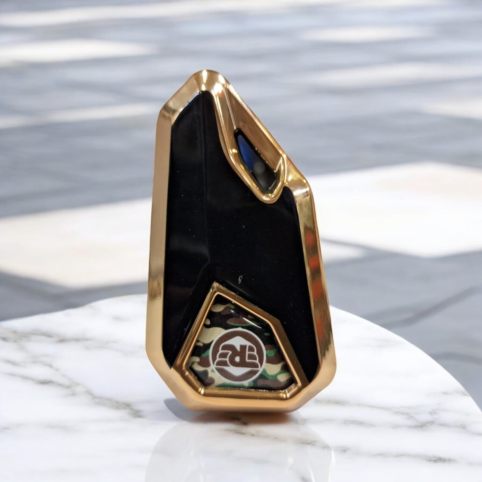 Royal Enfield S/L right bike flip key & tpu key cover - Camo logo