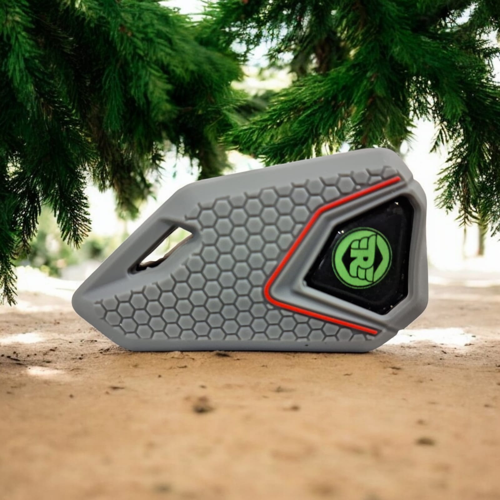 Royal Enfield bike flip key & Silicone key cover - Green logo