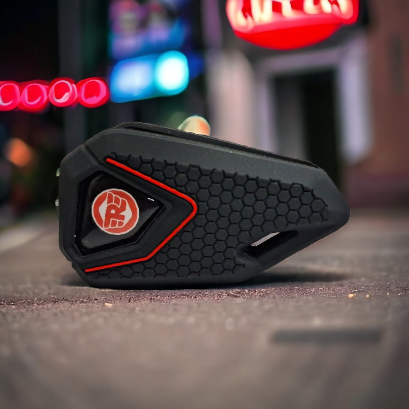 Royal Enfield bike flip key & Silicone key cover - Red logo