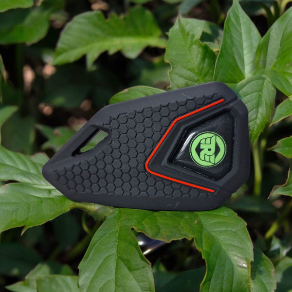 Royal Enfield bike flip key & Silicone key cover - Green logo