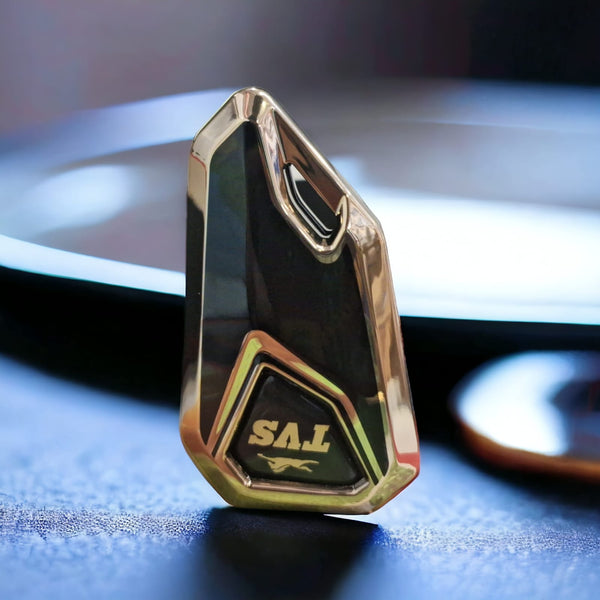 Tvs Bike Flip Key With Tpu Key Cover - Yellow Logo