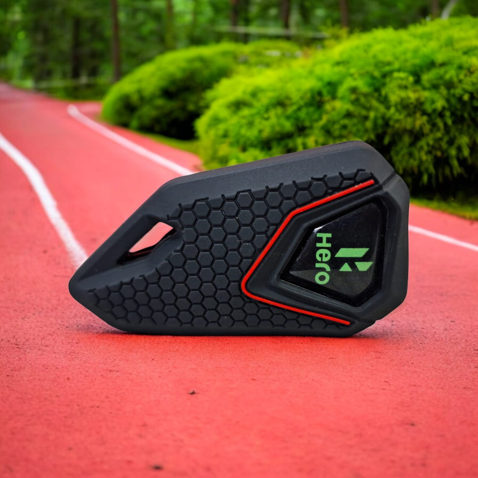 HERO RIGHT BIKE FLIP KEY & SILICONE COVER  - GREEN LOGO