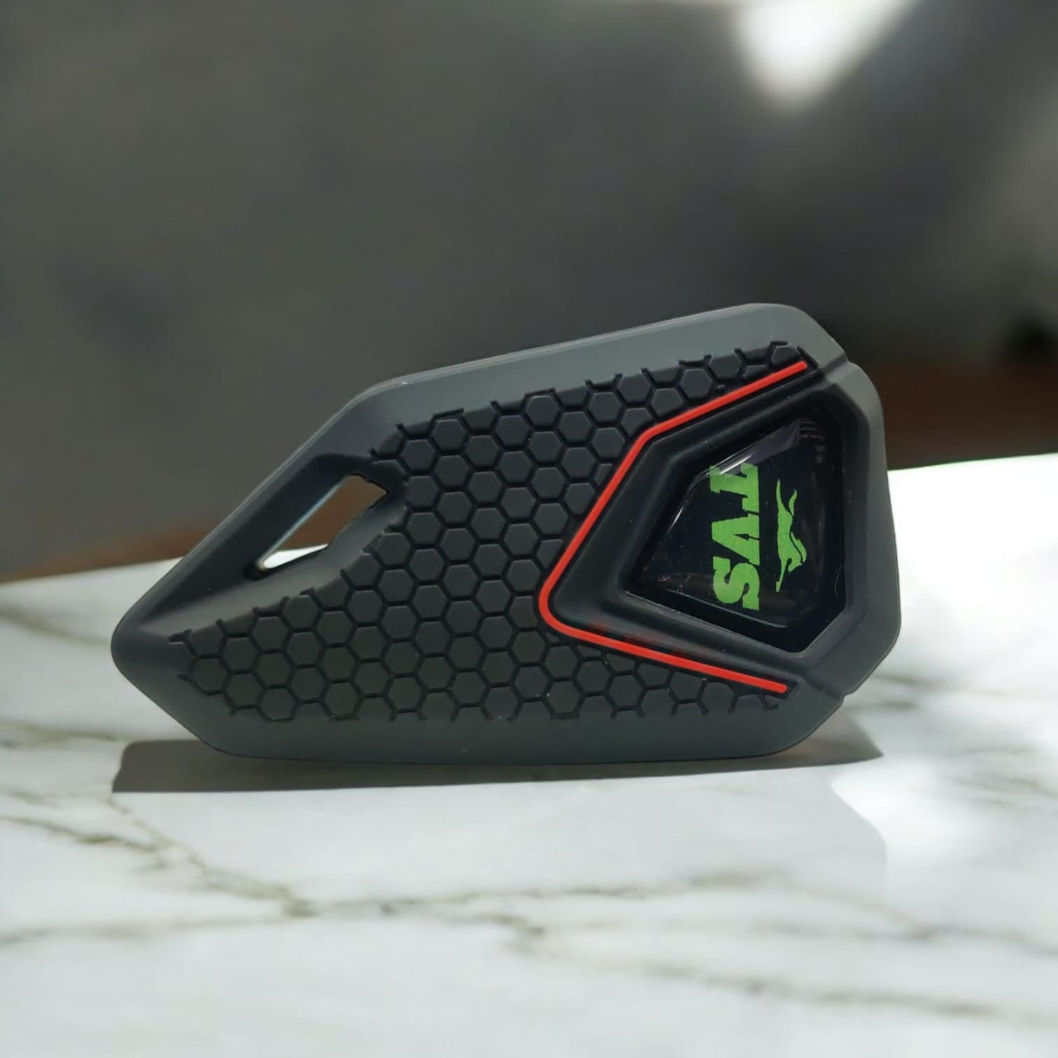 Tvs Bike Flip Key With Silicone Key Cover - Gellow Logo