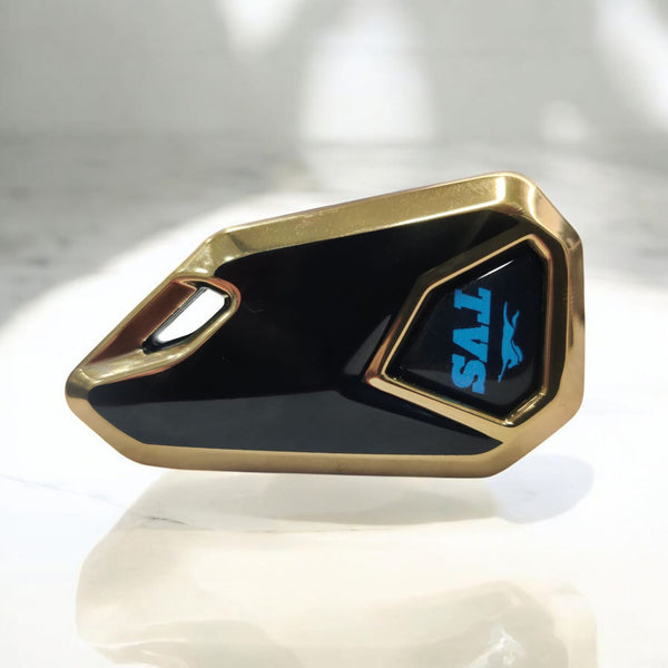 Tvs Bike Flip Key With Tpu Key Cover - Blue Logo