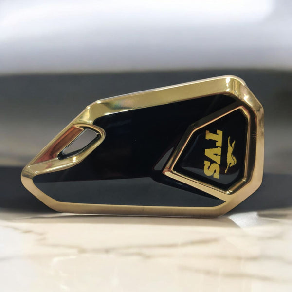 Tvs Bike Flip Key With Tpu Key Cover - Yellow Logo