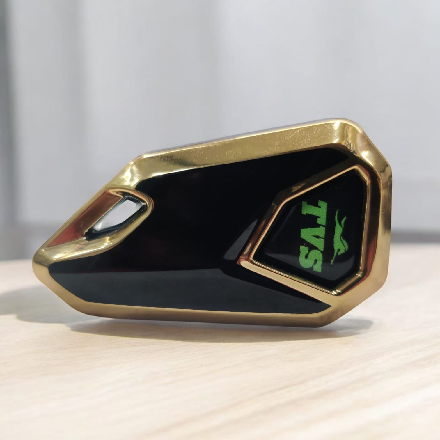 Tvs Bike Flip Key With Tpu Key Cover - Green Logo