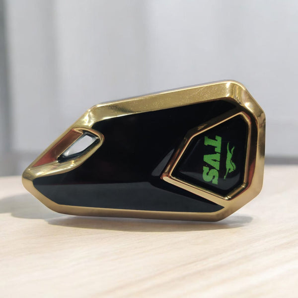 Tvs Bike Flip Key With Tpu Key Cover - Green Logo