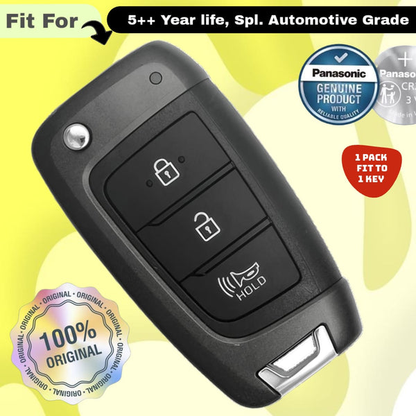 Hyundai 3 Button Flip Key Fob Replacement Battery - ( Pack of 1 )