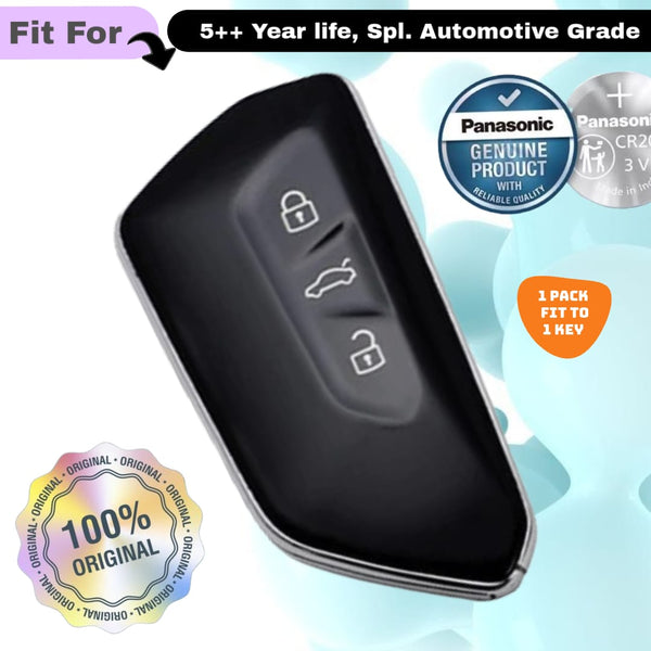 Skoda 3 Button Smart Key Fob Replacement Battery - ( Pack of 1 )