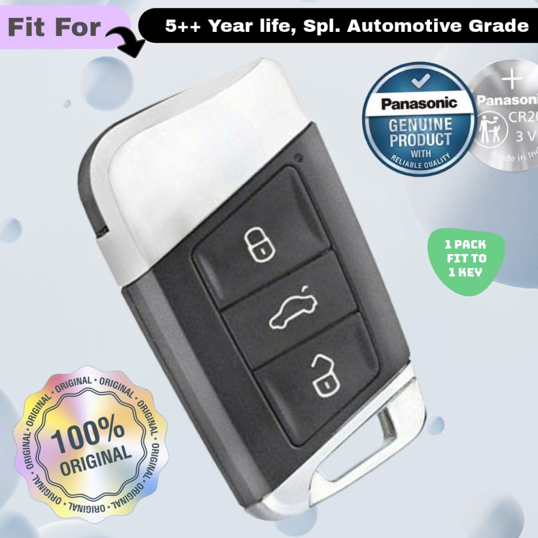 Vw 3 Button Smart Key Fob Replacement Battery - ( Pack of 1 )