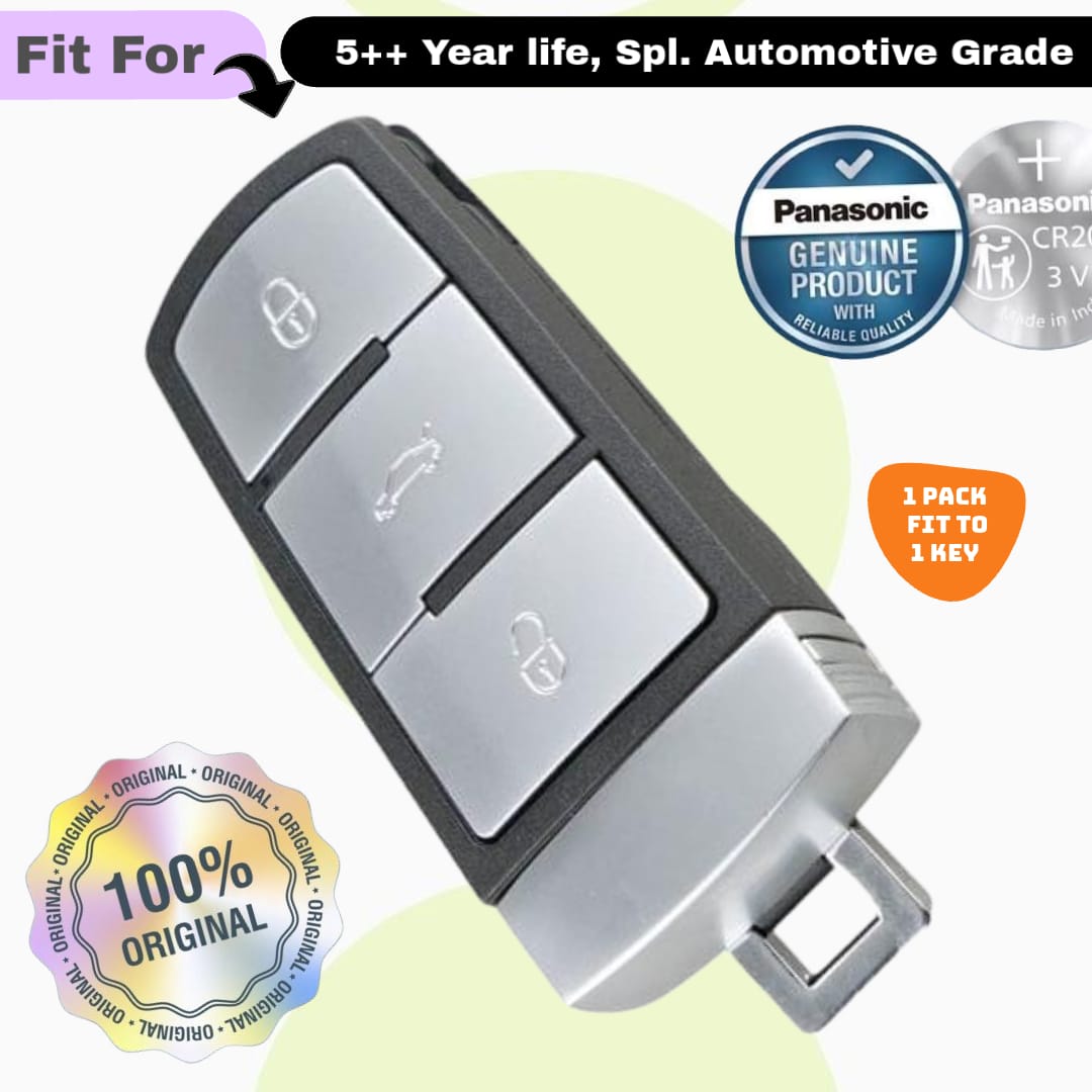Vw 3 Button Smart Key Fob Replacement Battery - ( Pack of 1 )