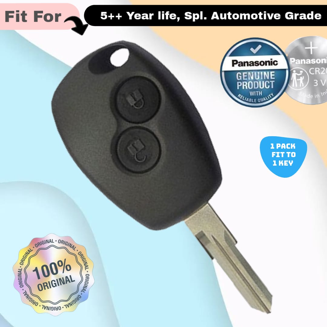 Renault 2 Button Smart Key Fob Replacement Battery - ( Pack of 1 )