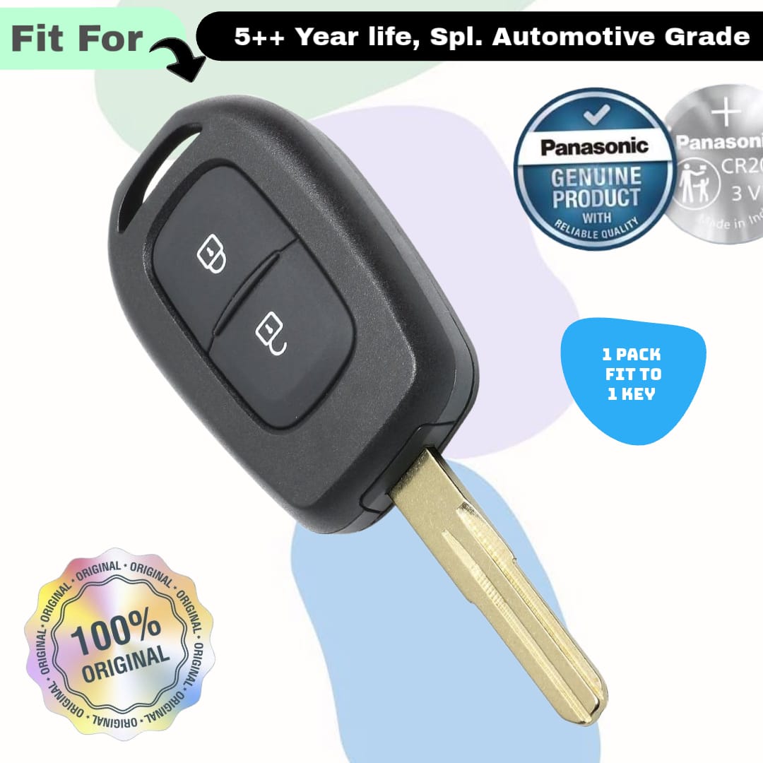 Renault 2 Button Smart Key Fob Replacement Battery - ( Pack of 1 )