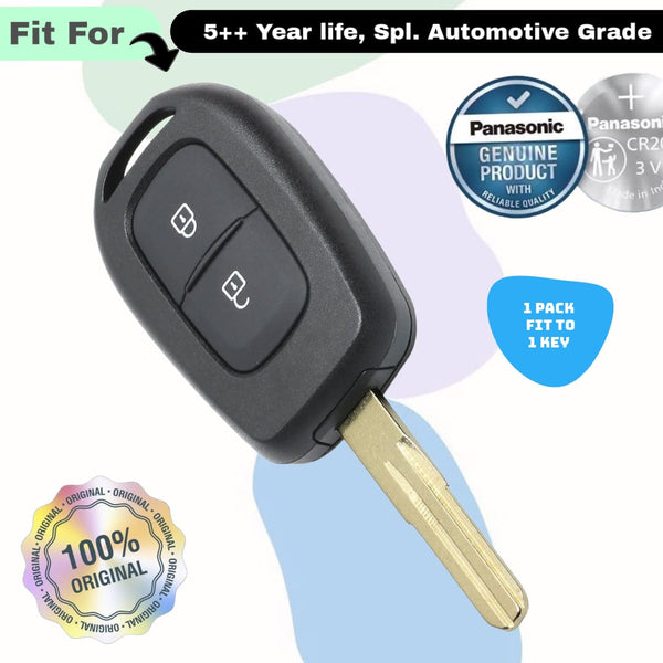 Renault 2 Button Smart Key Fob Replacement Battery - ( Pack of 1 )