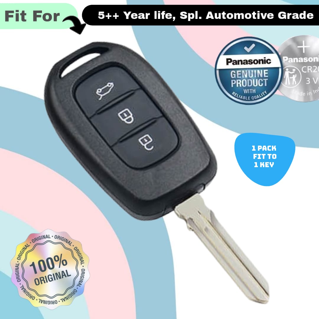 Renault 3 Button Smart Key Fob Replacement Battery - ( Pack of 1 )