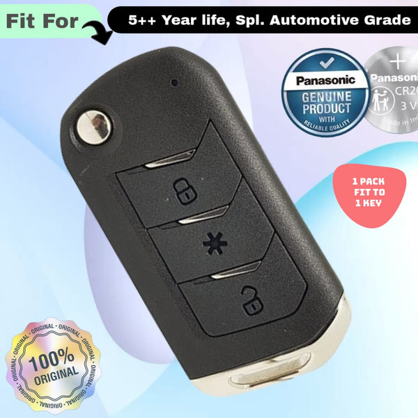 Mahindra 3 Button Flip Key Fob Replacement Battery - ( Pack of 1 )