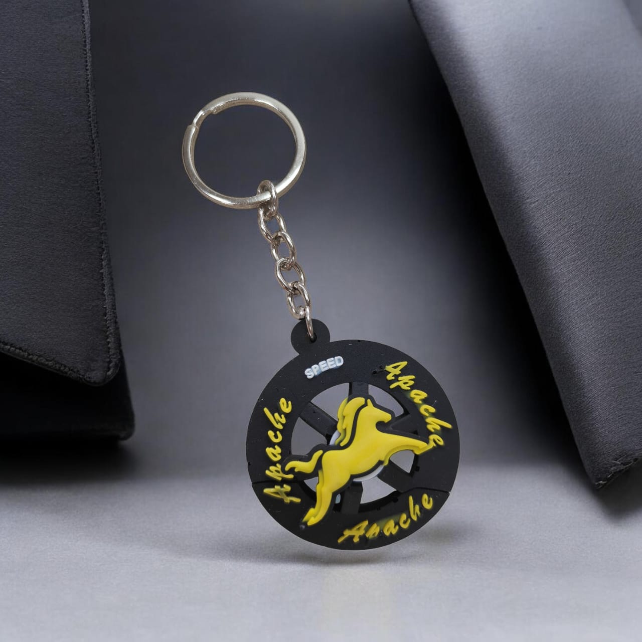 Tvs Apache Rubber rotating keychain - FKC37