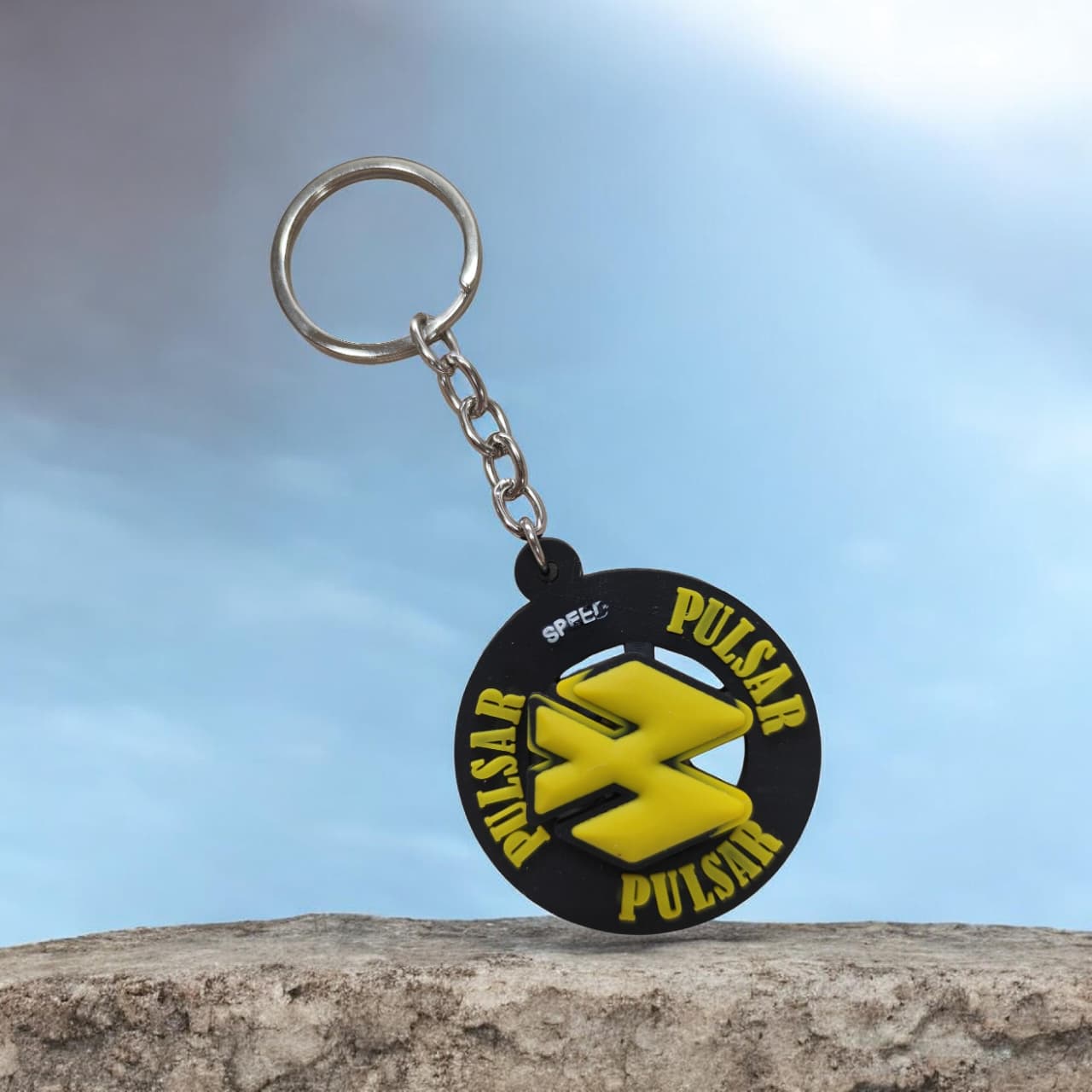 Bajaj Pulsar Rubber rotating keychain - FKC35