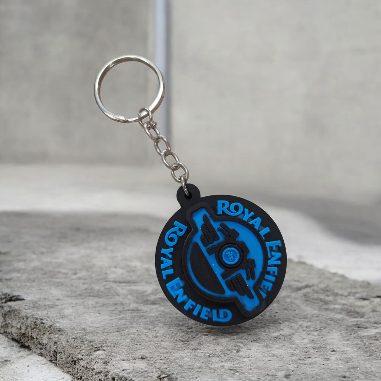 Royal Enfield Rubber rotating keychain - FKC34