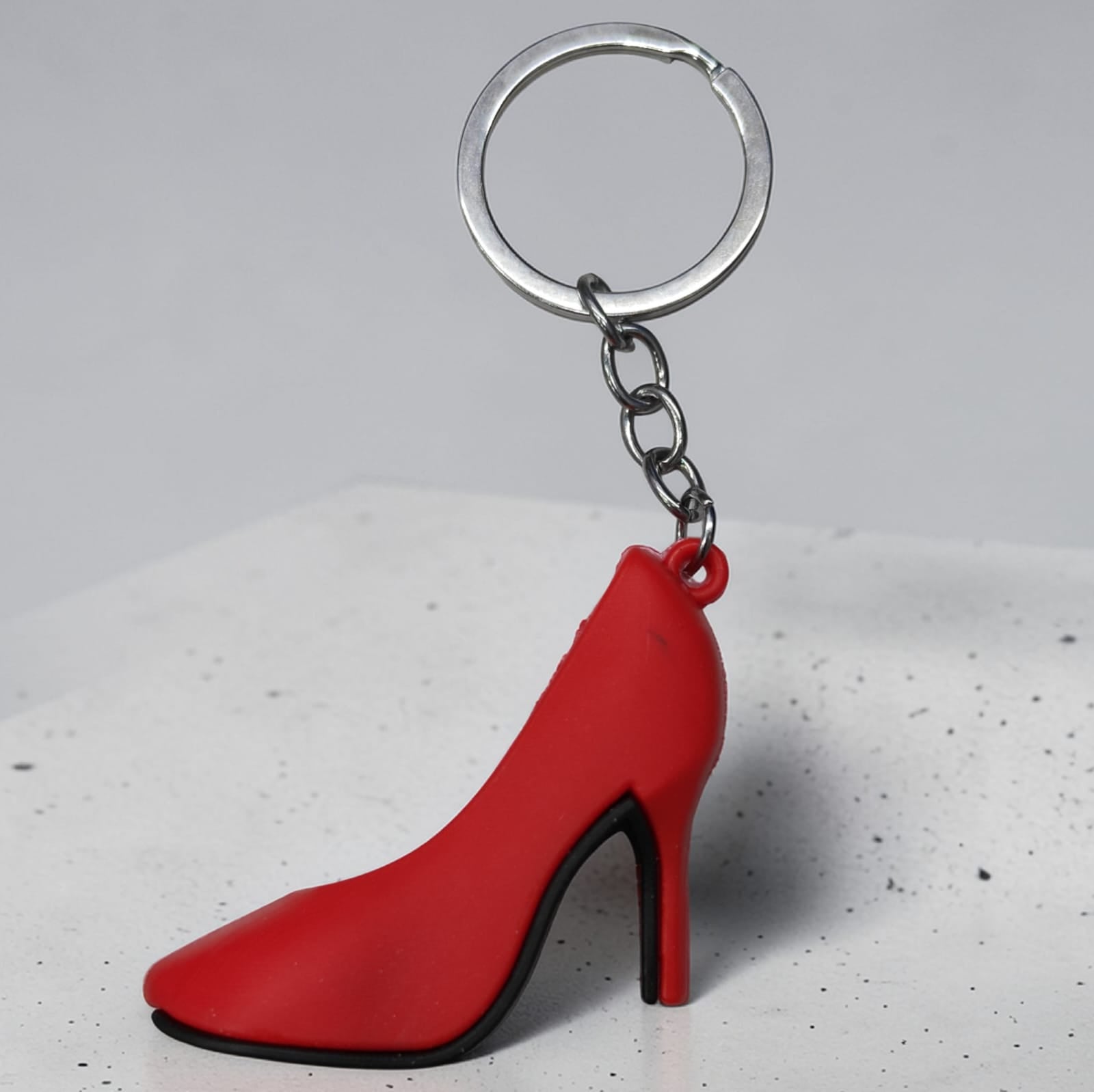 Fancy 3D High Heel Shoe Silicone Keychain for Women & Girls