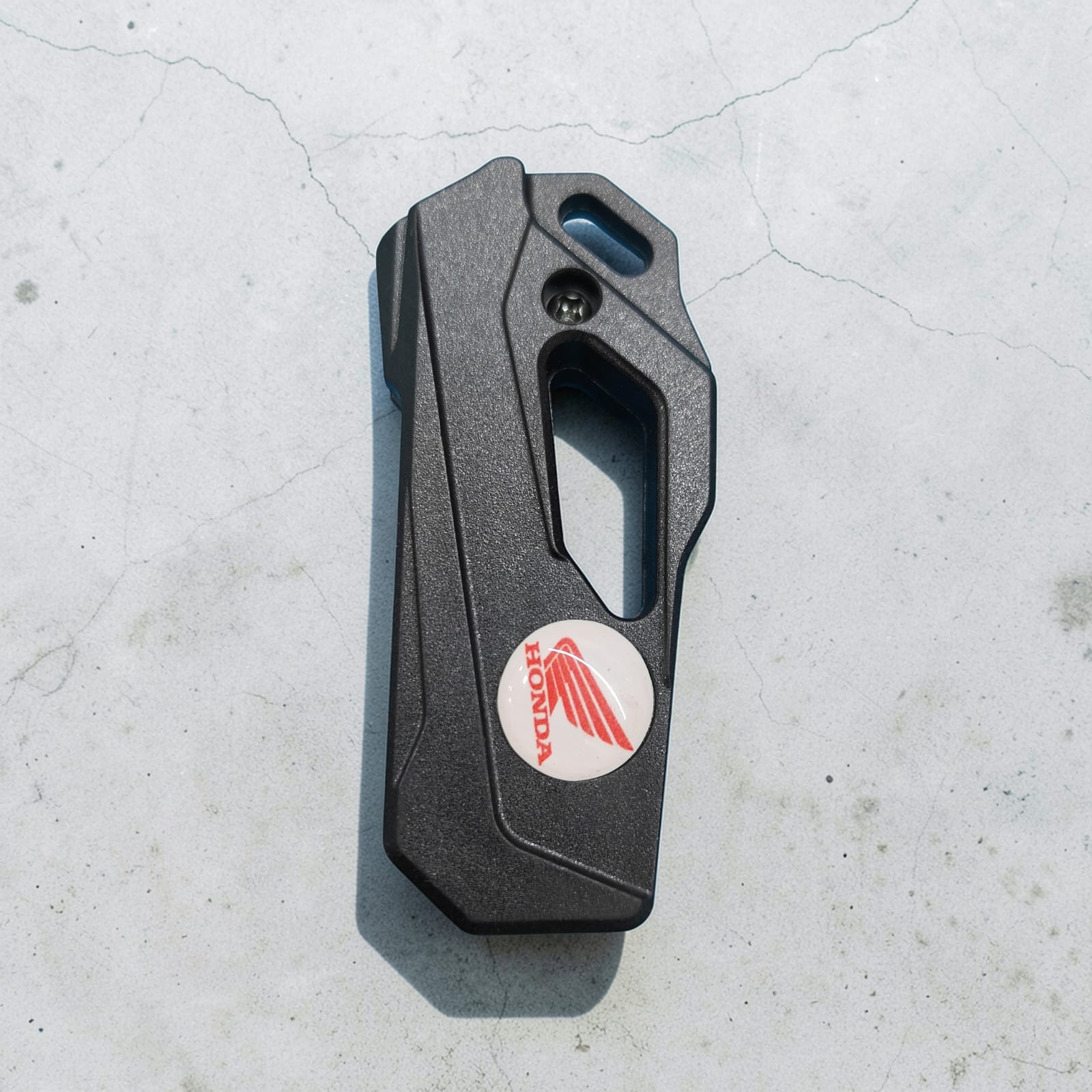 Honda Left Bike Flip Key - Red with White Lining Logo