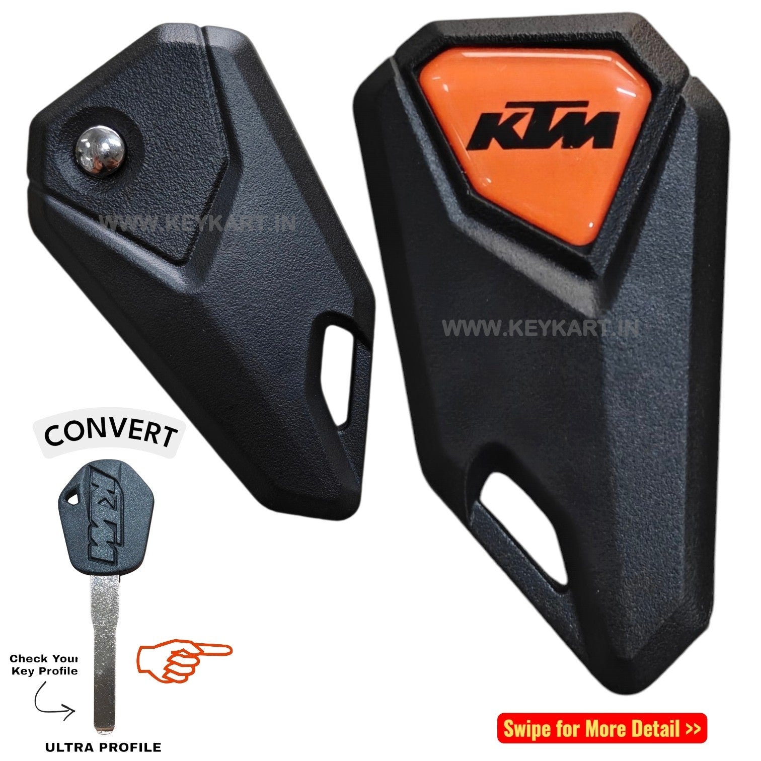 Ktm Bike Flip Key - Orange Logo (B1/KT/OR)