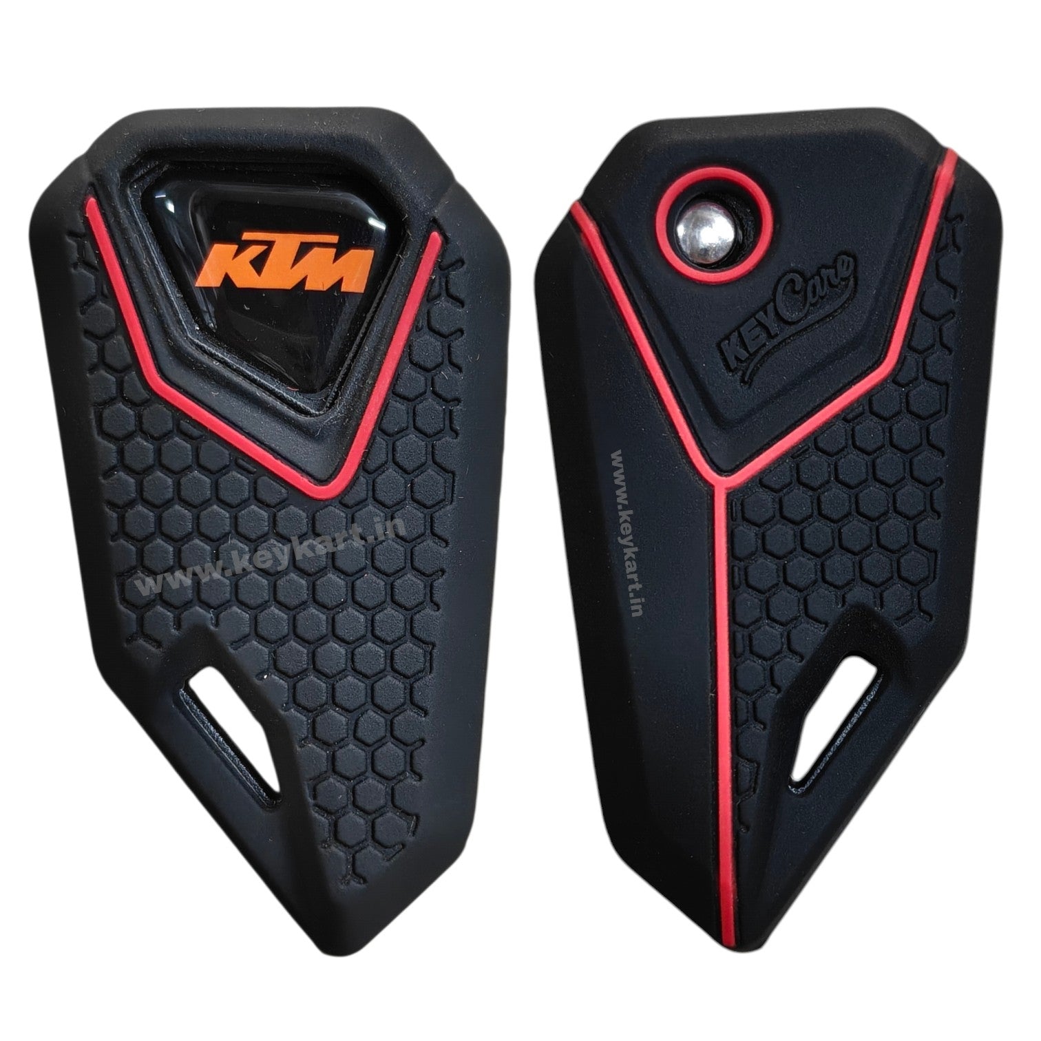 Ktm Bike Flip Key With Black Silicone Key cover - Orange Black Logo (B1/KT/BK/BSC)