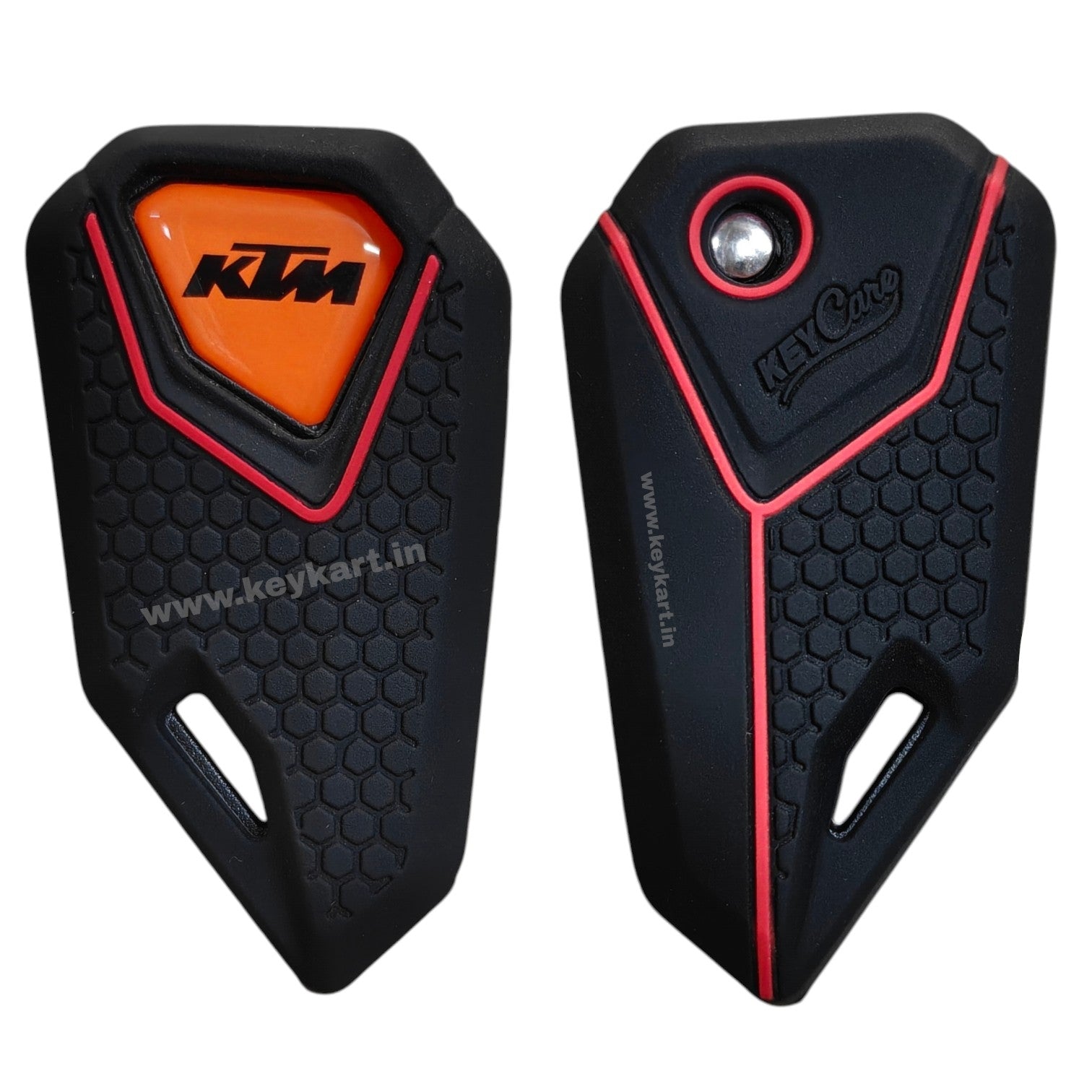 Ktm Bike Flip Key With Black Silicone Key cover - Orange Logo (B1/KT/OR/BSC)