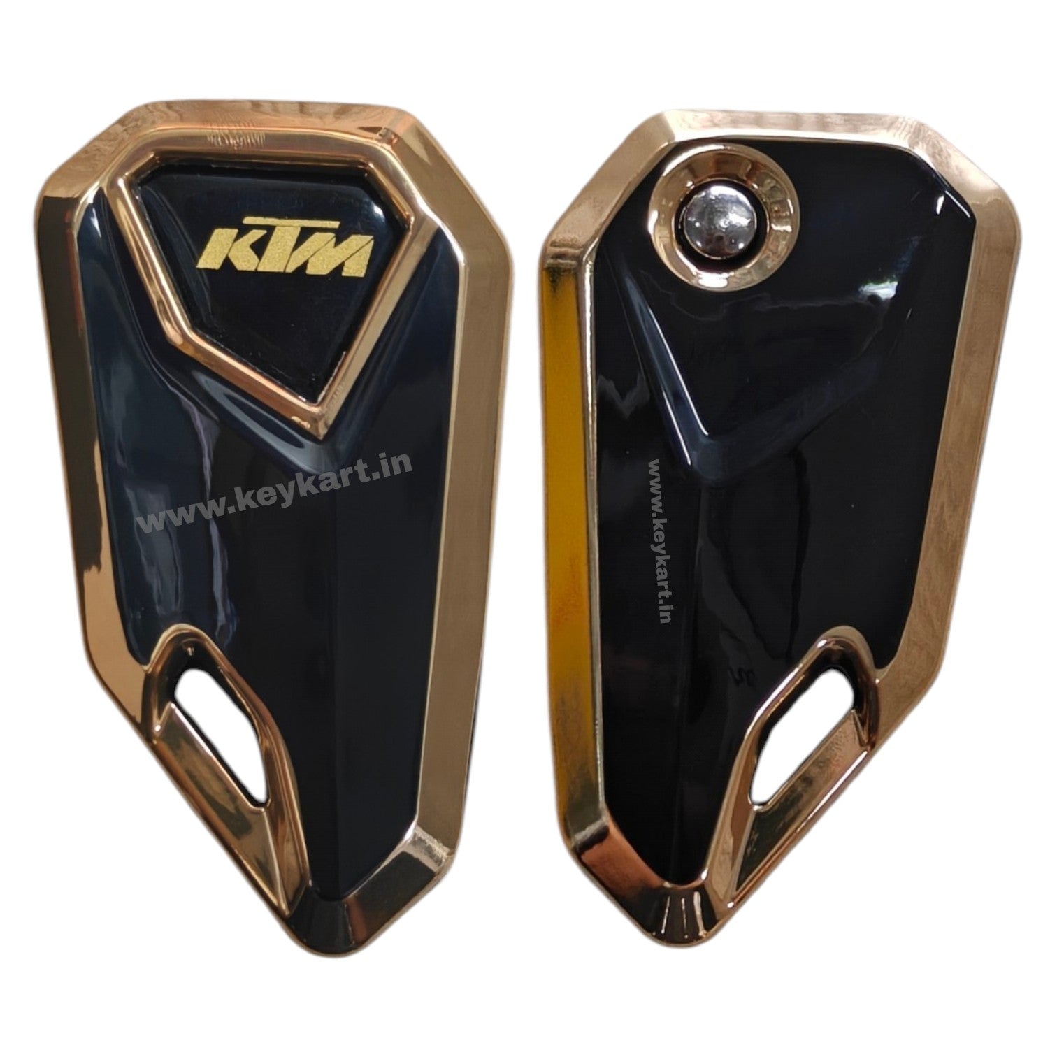 Ktm Bike Flip Key With Golden Tpu Cover - Yellow Logo (B1/KT/YL/GTPU)